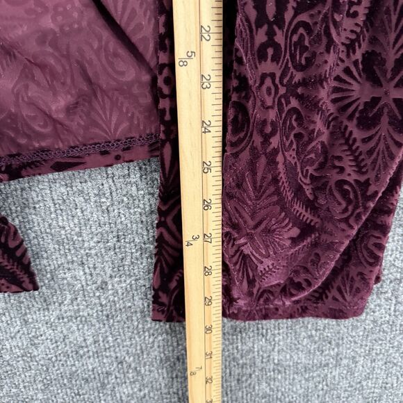 Womens Kimono Size L Purple Burnout Velvet Open Front Fairy Grunge Whimsigoth - Picture 9 of 9